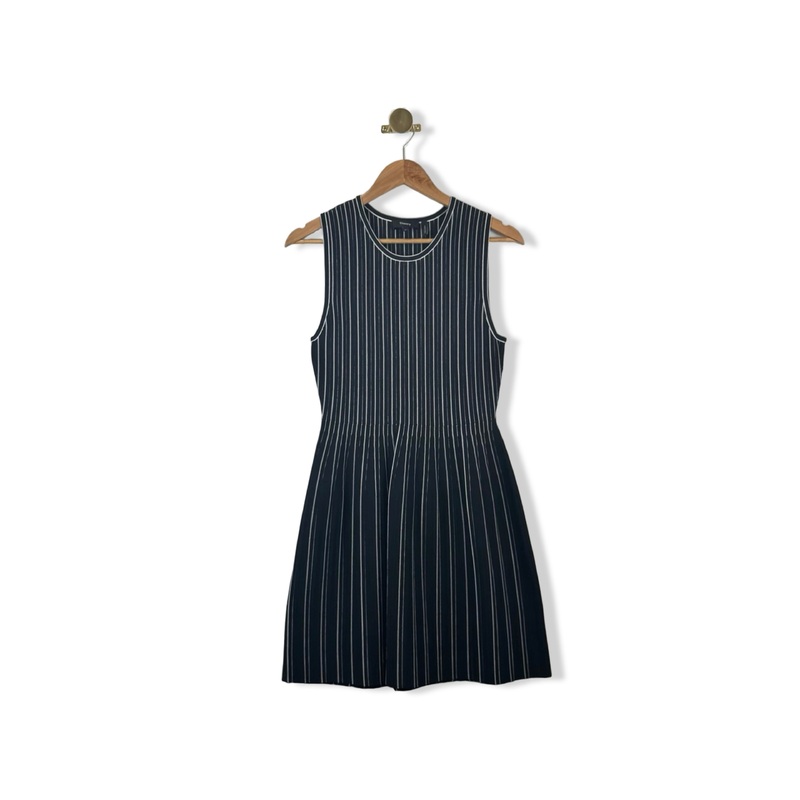 Theory Striped Ribbed Dress