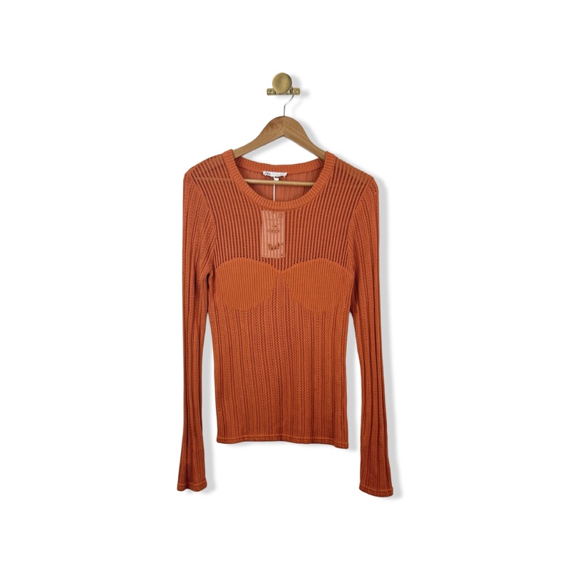 Zara Crochet Long Sleeve Top