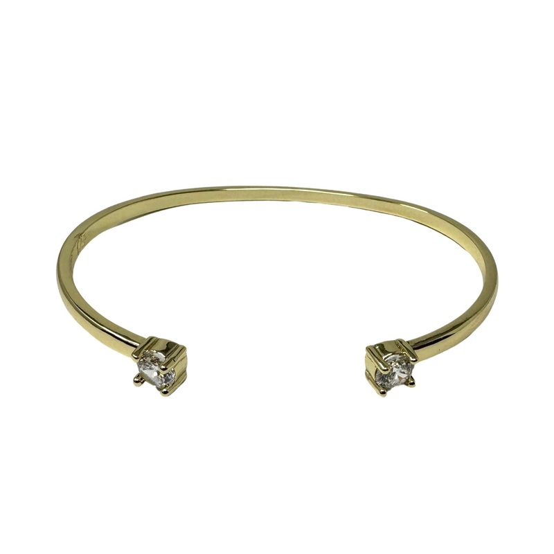 Crystal Detail Open Bangle Bracelet