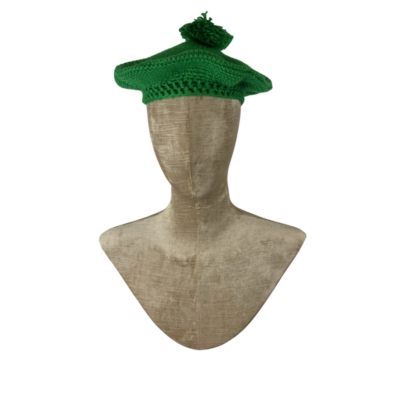 Green Knitted Beret