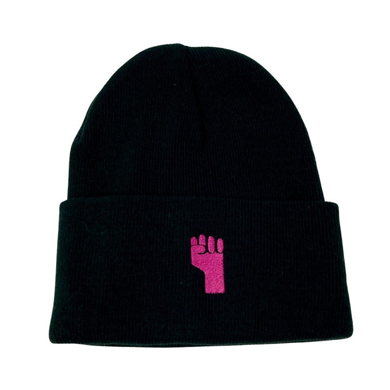 Housing Works Pink Fist Black Hat