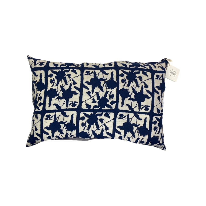 Sir/Madam Pure Linen Floral Block Print Pillowcase