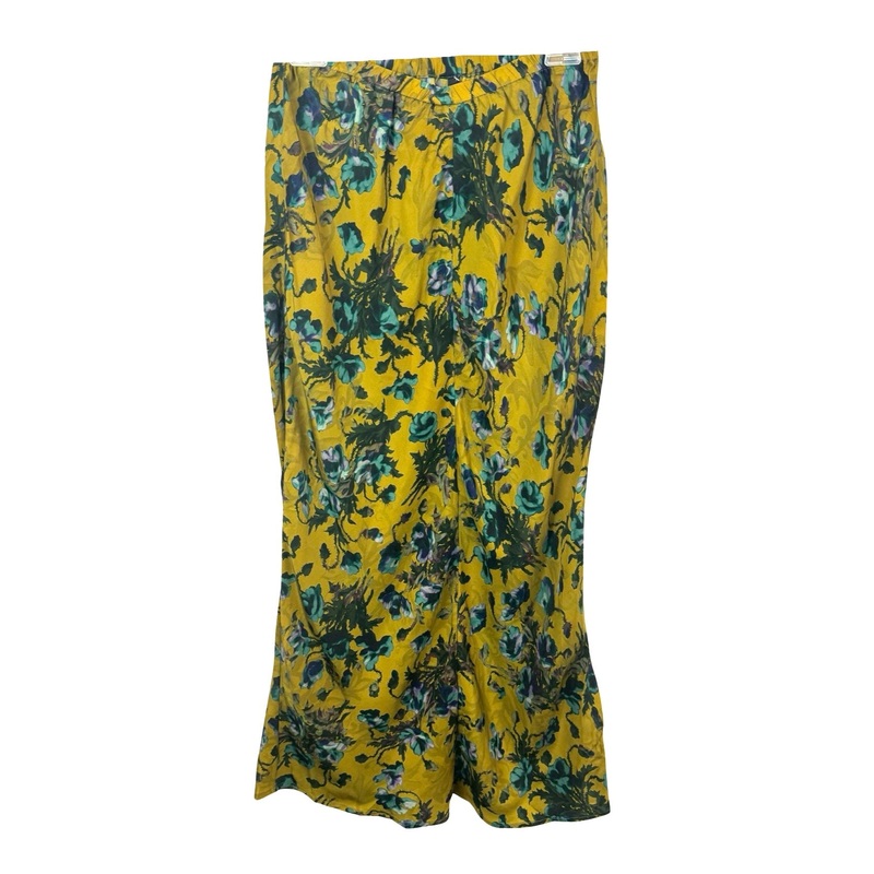 Peruvian Connection Blue Floral Maxi Skirt