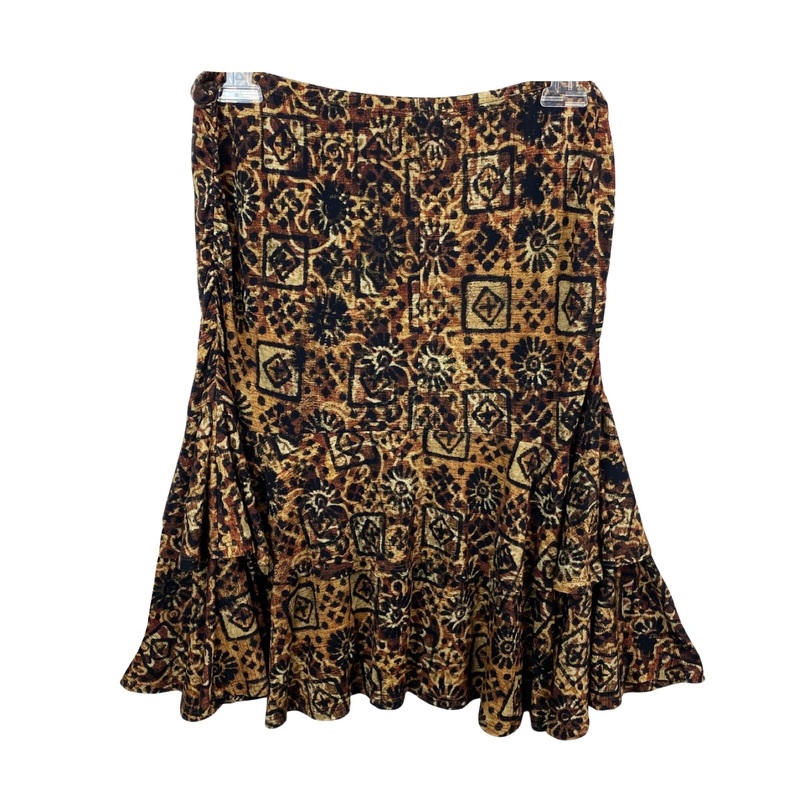 Peruvian Connection Patterned Layered Midi Skirt