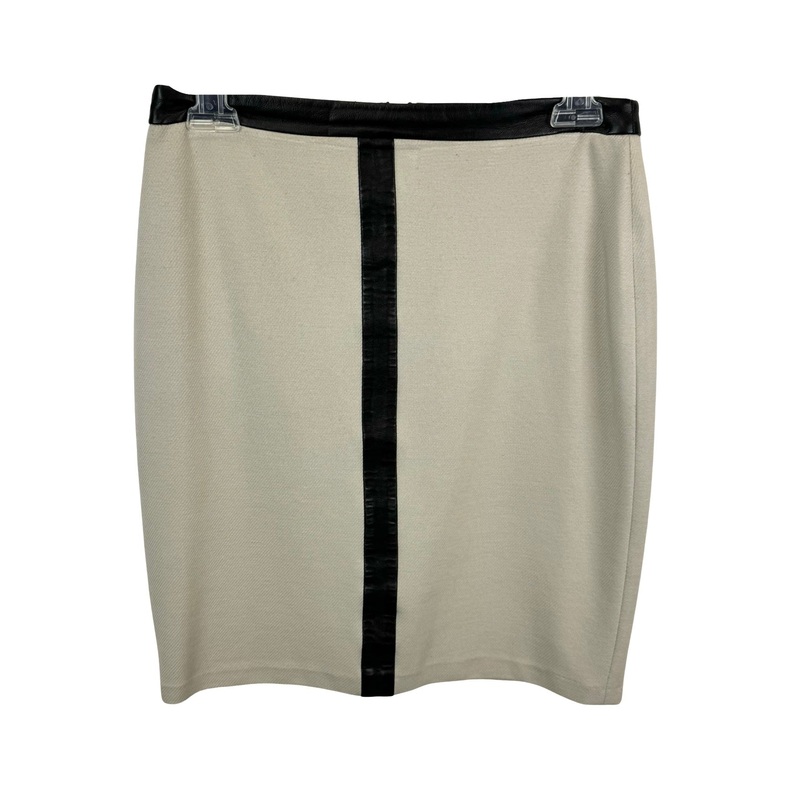Robert Rodriguez Faux Leather Detail Midi Skirt