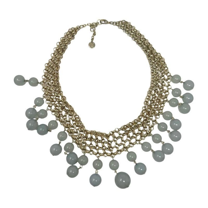 Chainmail Dangle Coin Bead Necklace