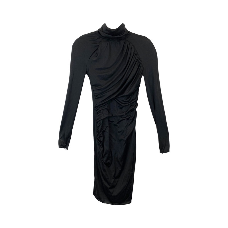 Giambattista Valli Mock Neck Ruched Dress