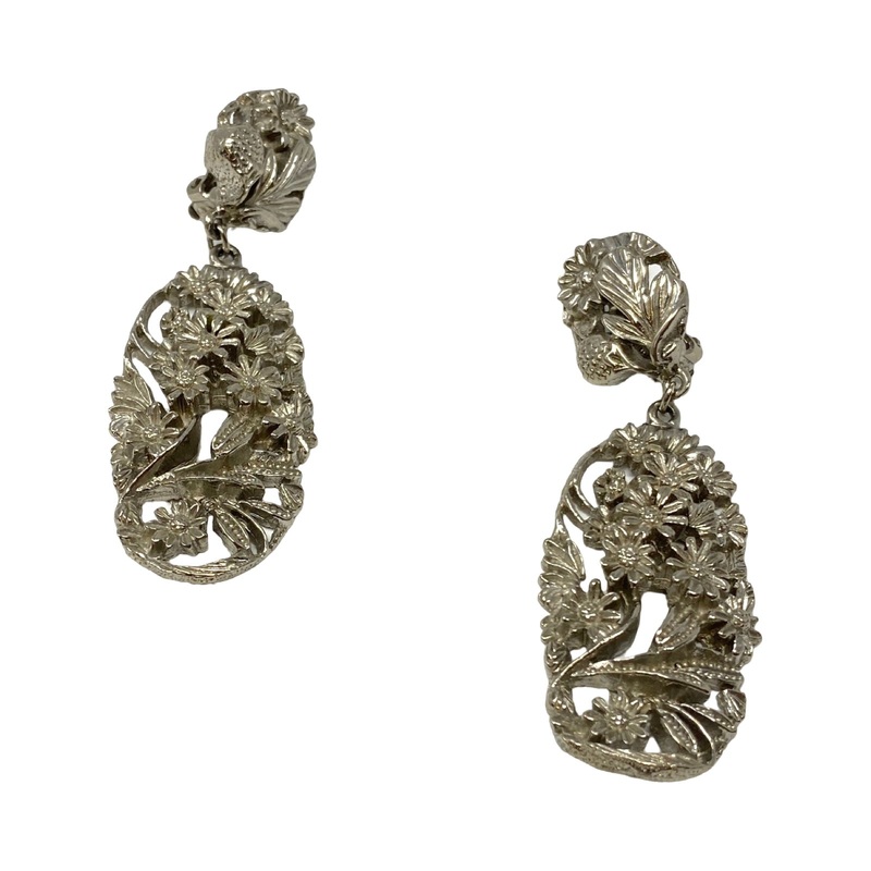 Vintage Lucien Piccard  Floral Drop Earrings