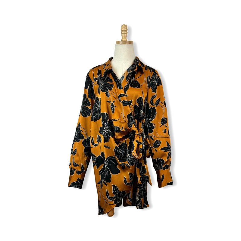 Avenue Floral Wrap Blouse