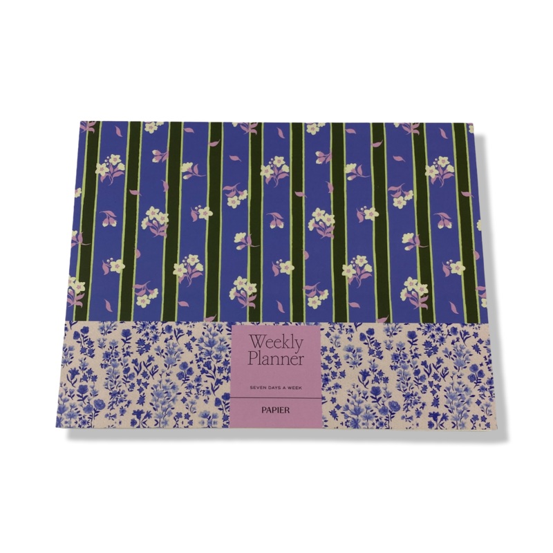 Papier Floral Stripe Weekly Planner