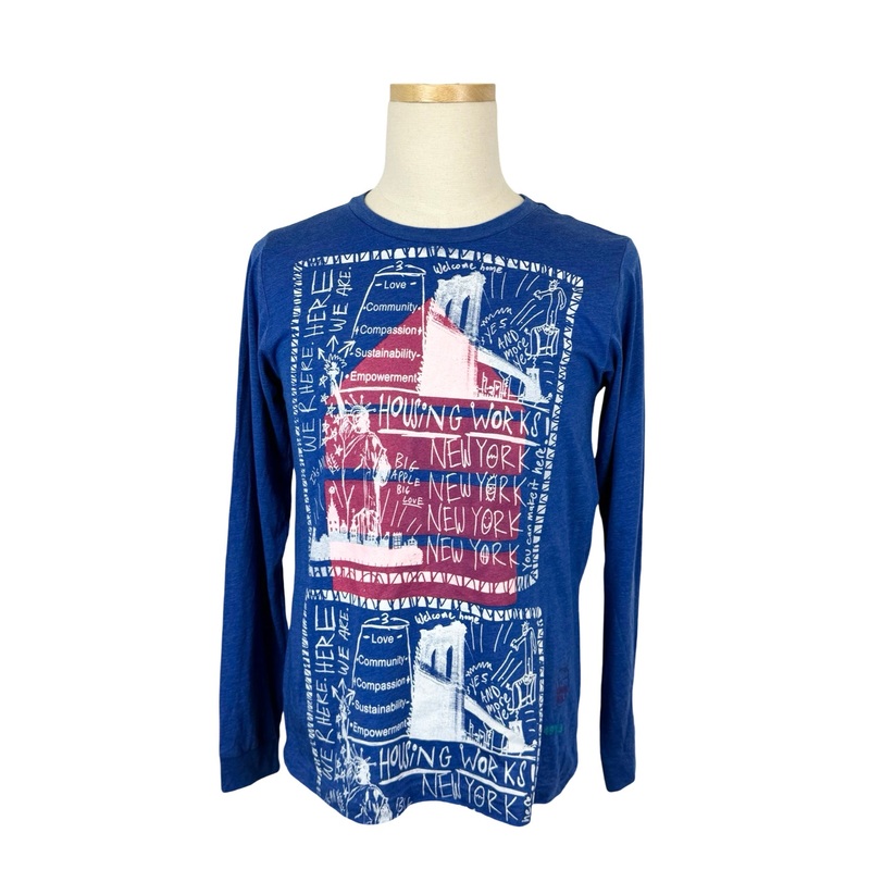 Snow Milk x Housing Works Blue Heather Long Sleeve