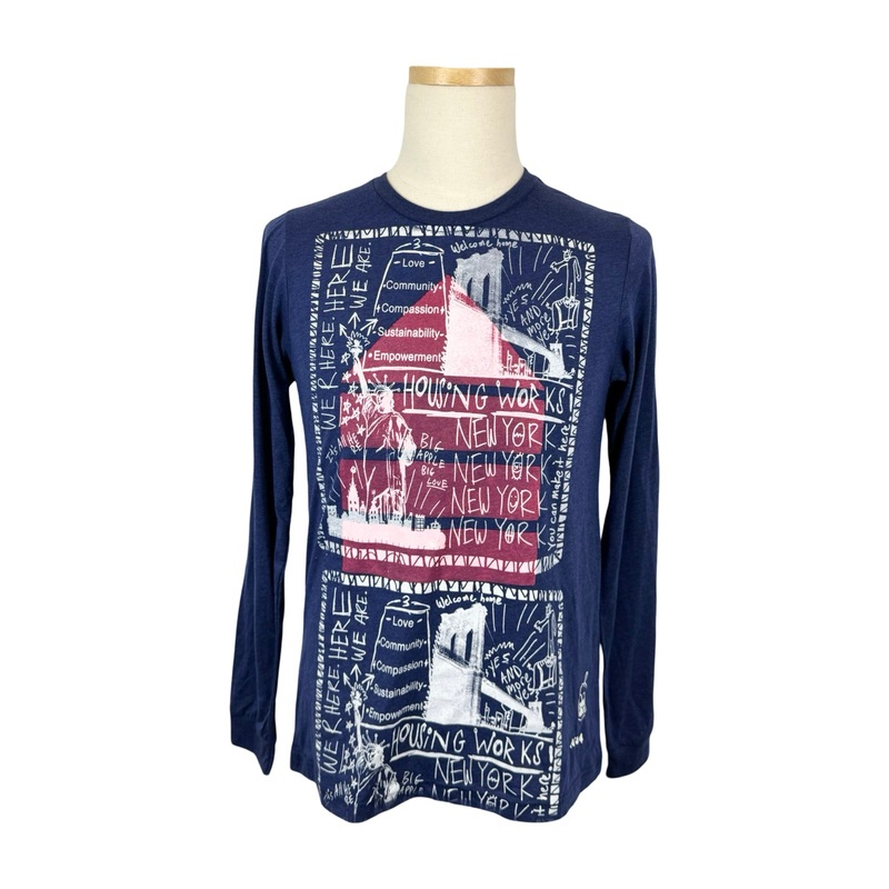 Snow Milk x Housing Works Blue Long Sleeve
