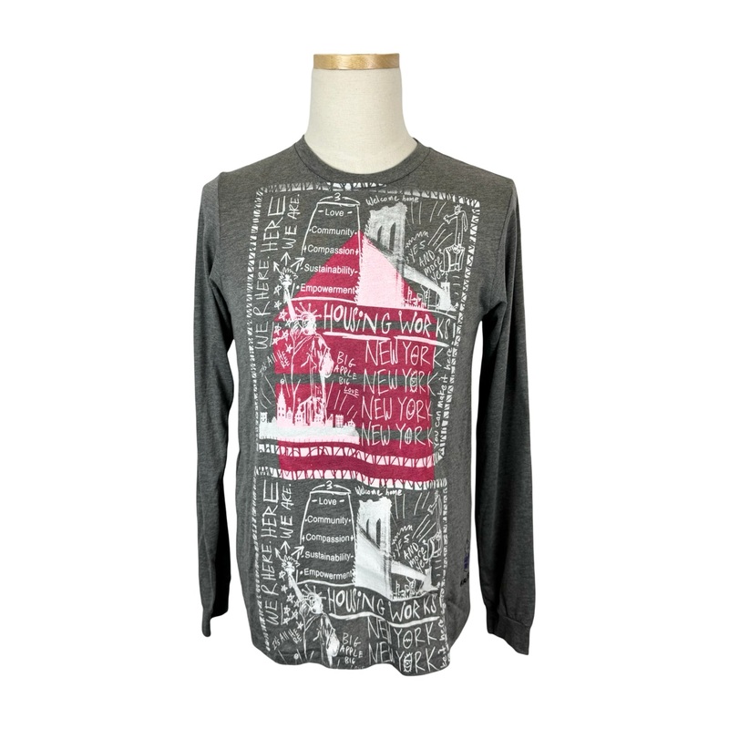 Snow Milk x Housing Works Gray Heather Long Sleeve