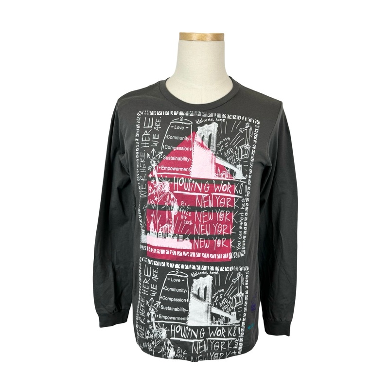 Snow Milk x Housing Works Gray Long Sleeve