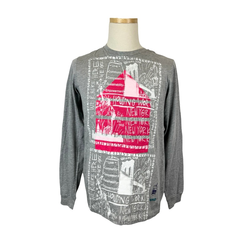 Snow Milk x Housing Works Light Gray Heather Long Sleeve
