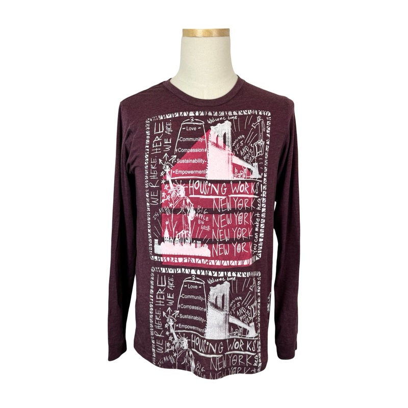 Snow Milk x Housing Works Purple Heather Long Sleeve