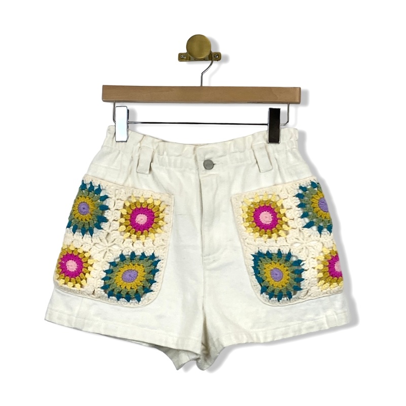 BLANKNYC Crochet Patch Shorts