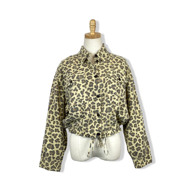 BLANKNYC Leopard Print Button Down