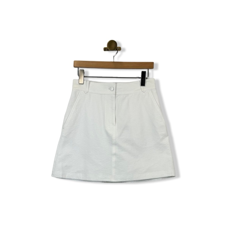 COS Seersucker A-Line Mini Skirt