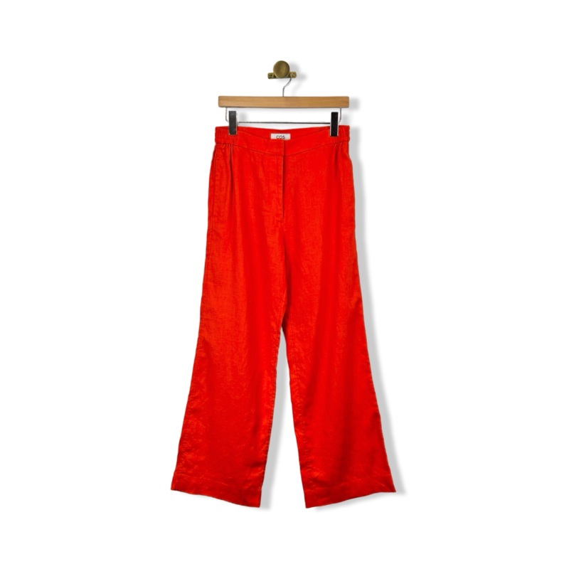 COS Straight Leg Linen-Blend Trousers