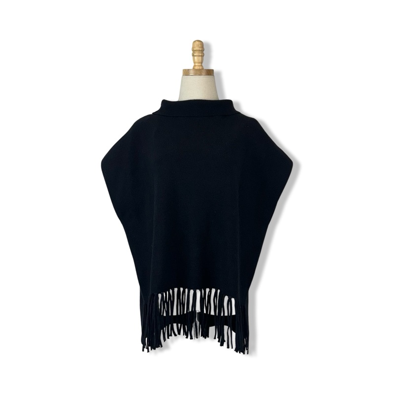 Elliott Lauren Fringe Mock Turtleneck Sweater