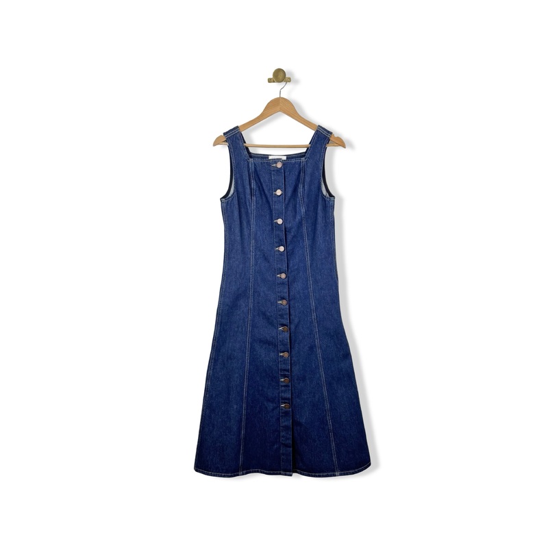 La Ligne Denim Button Down Maxi Dress
