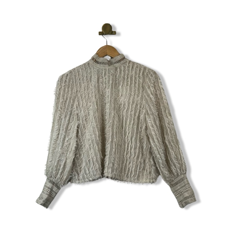 Stellah Textured Mockneck Top