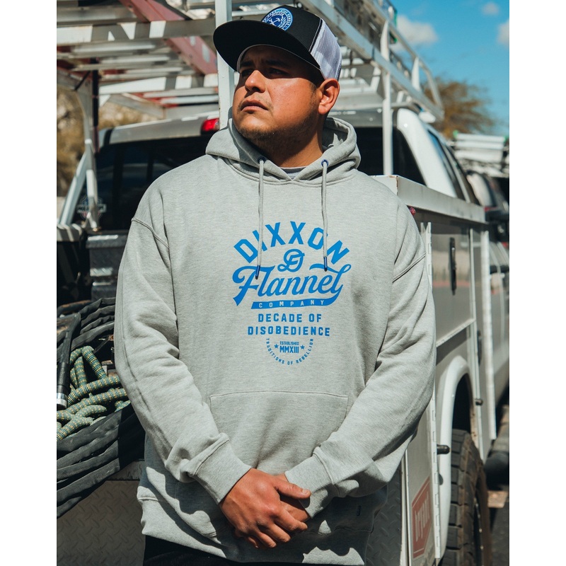 Blue Pastime Pullover Hoodie – Heather Gray