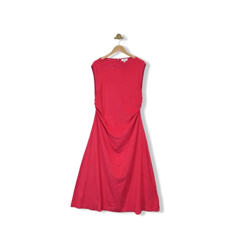 COS Cowl Neck Towelling Midi Dress