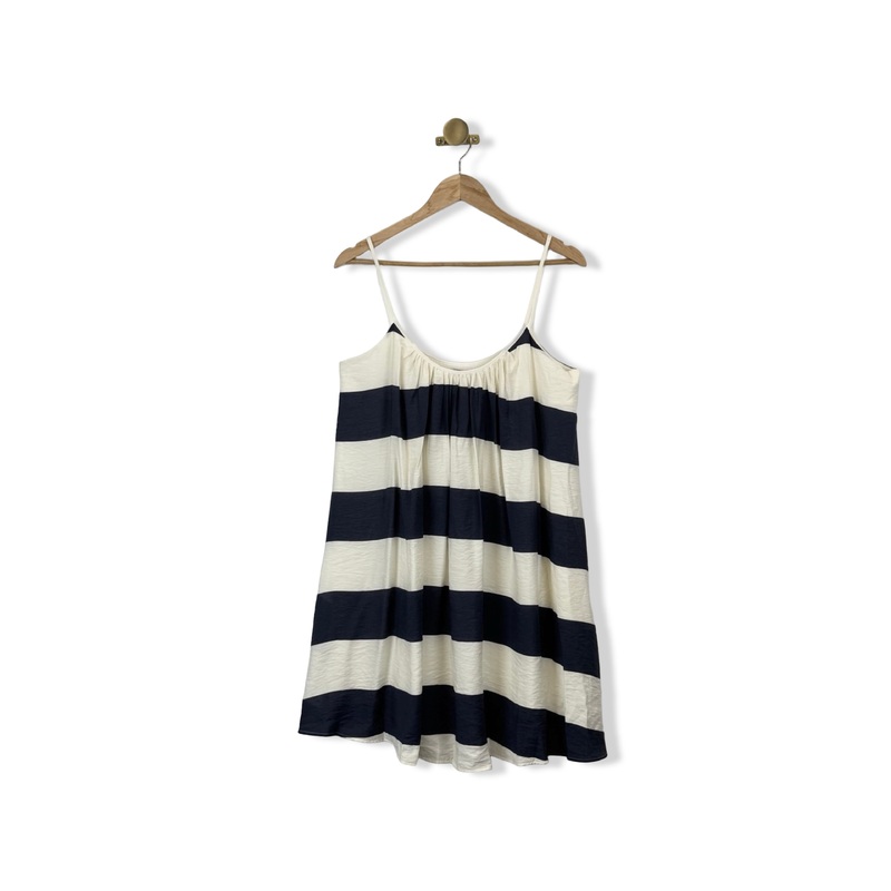 COS Gathered Striped Strappy Mini Dress