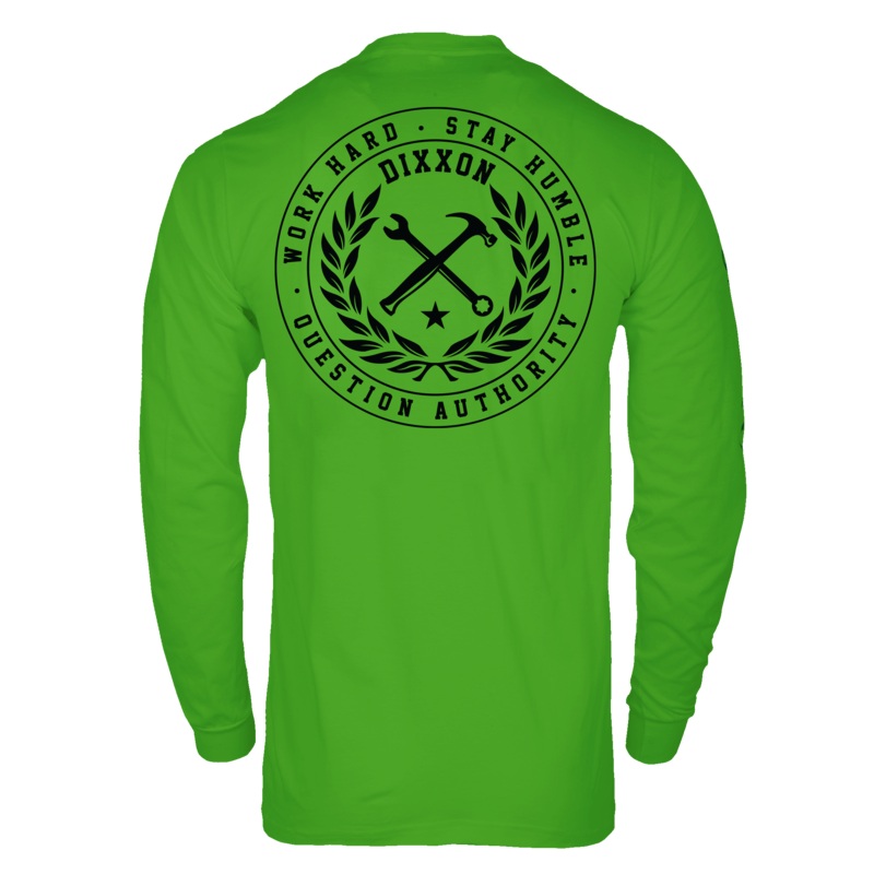 Crested Hi Vis Long Sleeve T-Shirt – Safety Green