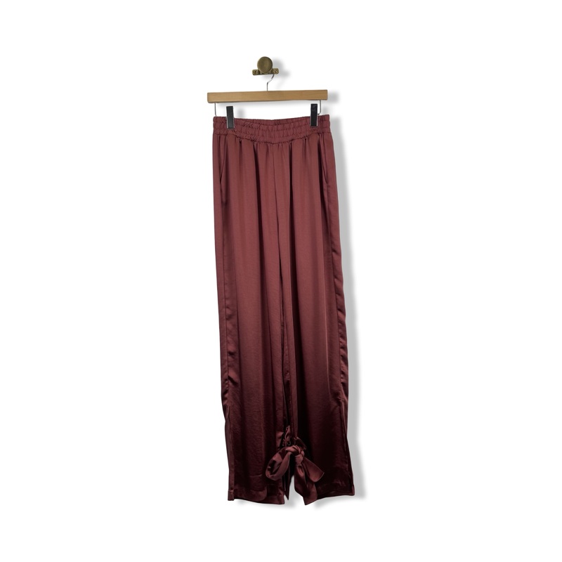 GSTQ Satin Ankle Tie Pants