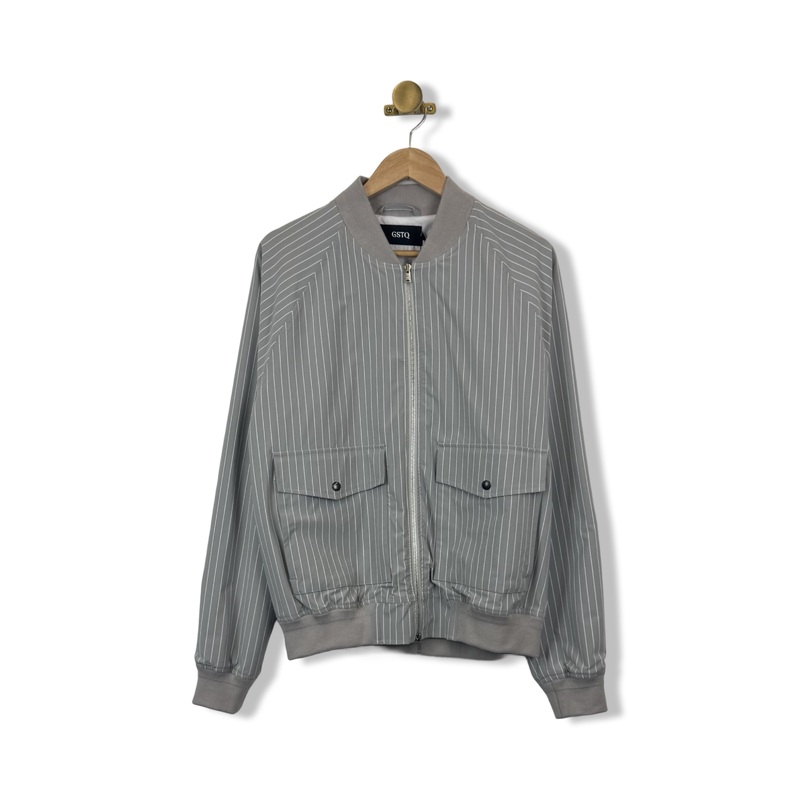 GSTQ Striped Bomber Jacket