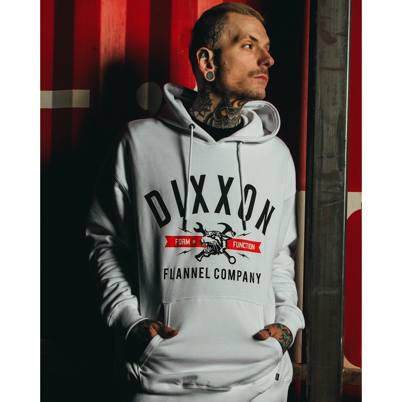 Tiger Pullover Hoodie – White