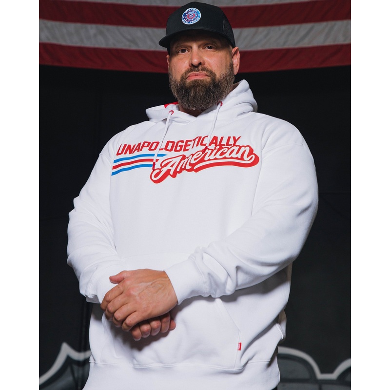 Unapologetically American Pullover Hoodie – White