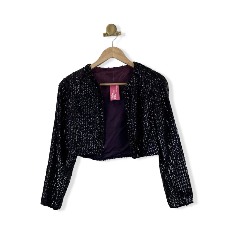 Vintage Cropped Sequin Bolero Jacket