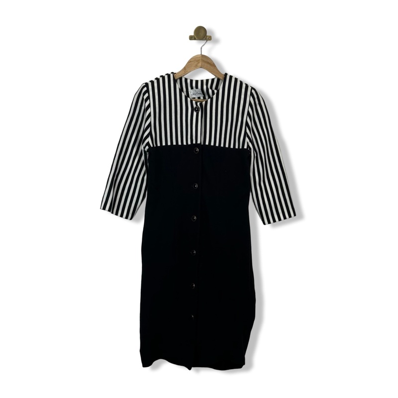 Vintage Miss Dorby Striped Button Down Dress