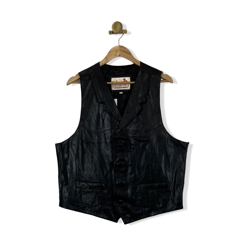 Vintage Saguaro West Leather Vest
