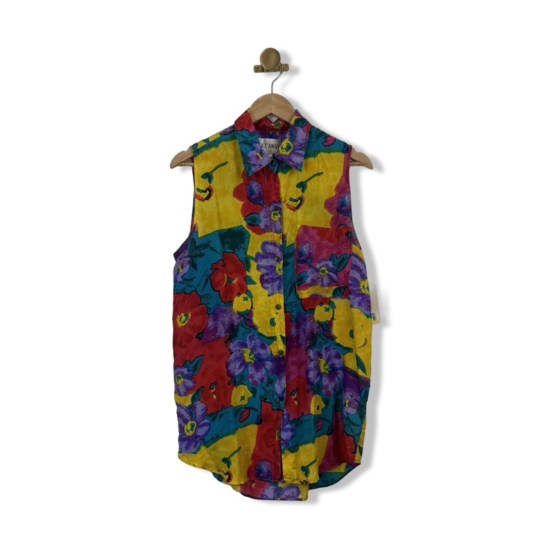 Vintage Takeaway Silk Floral Top