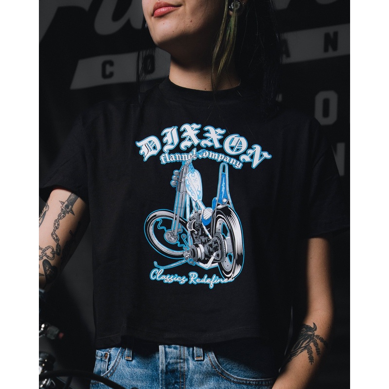 Women’s Classic Chopper Crop Top – Black