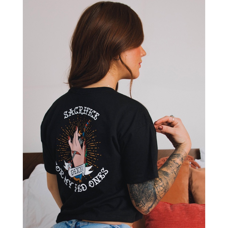 Women’s Sacrifice Crop Top – Black