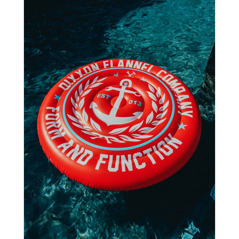 Red & White Salty Crest Round Pool Float