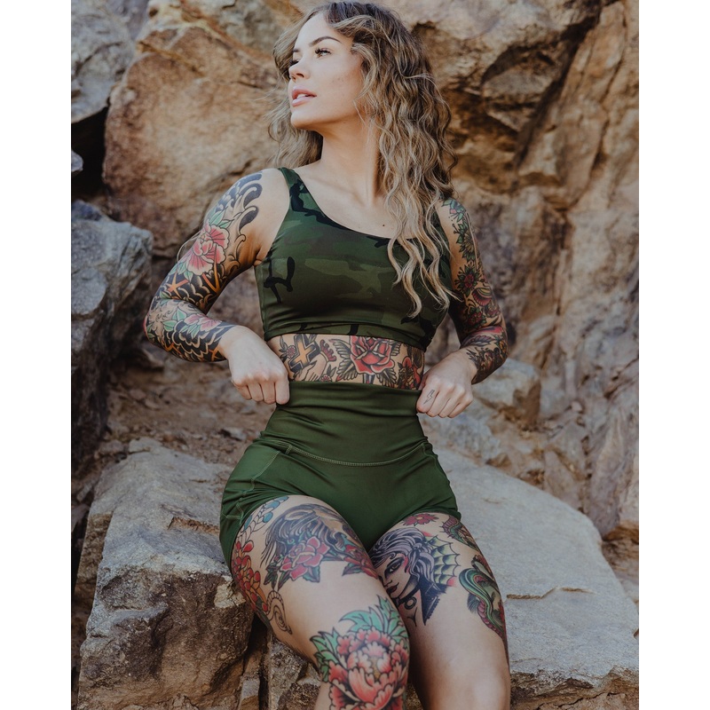 Women’s 4″ Biker Shorts – O.D. Green
