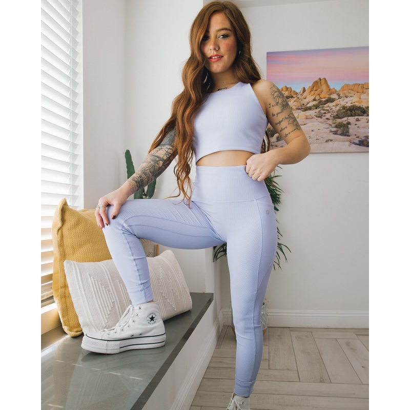 Women’s Ribbed Leggings – Lavender