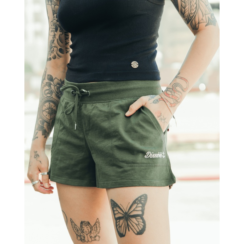 Women’s Terry Shorts – O.D. Green