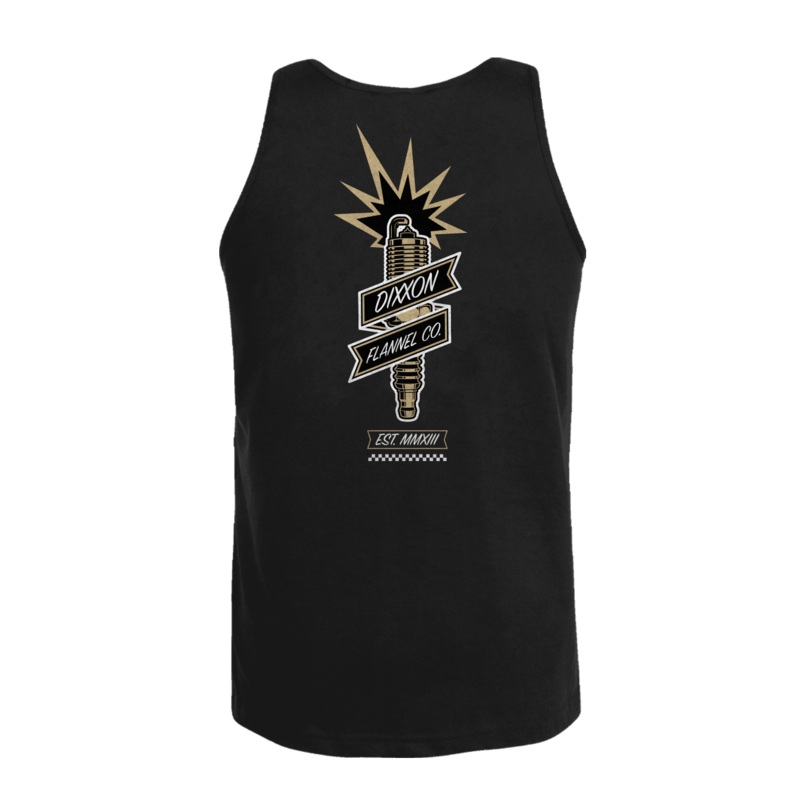 White & Gold Ignite Tank – Black