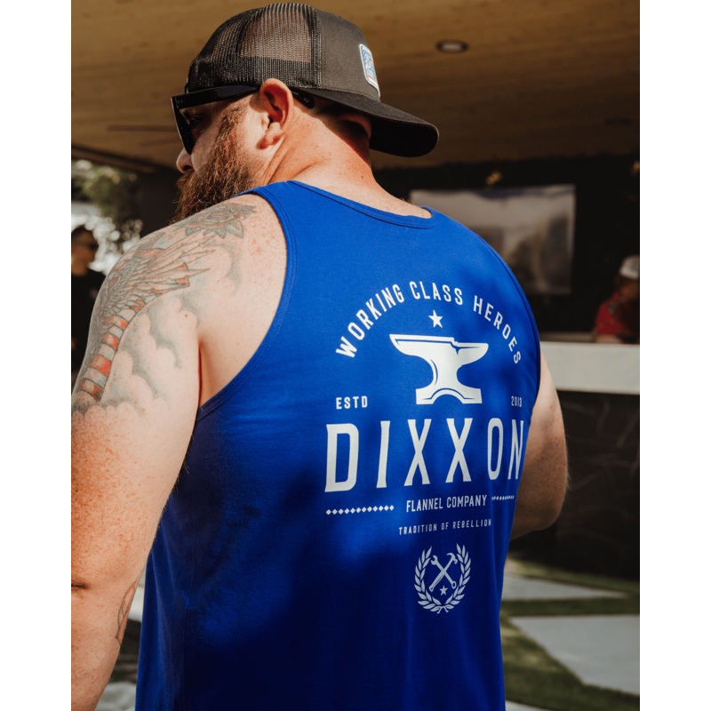 White Tradition Badge Tank – Royal Blue