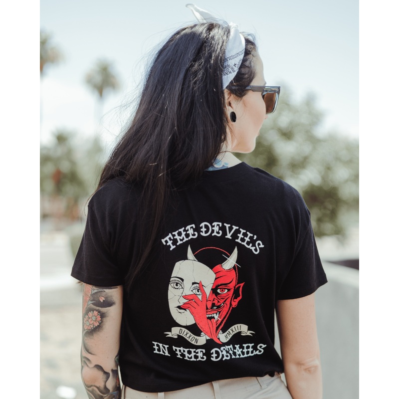 Women’s Devil Is In The Details Crop Top – Black