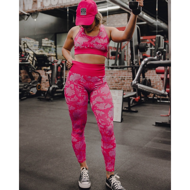 Women’s Seamless Leggings – Pink Camo