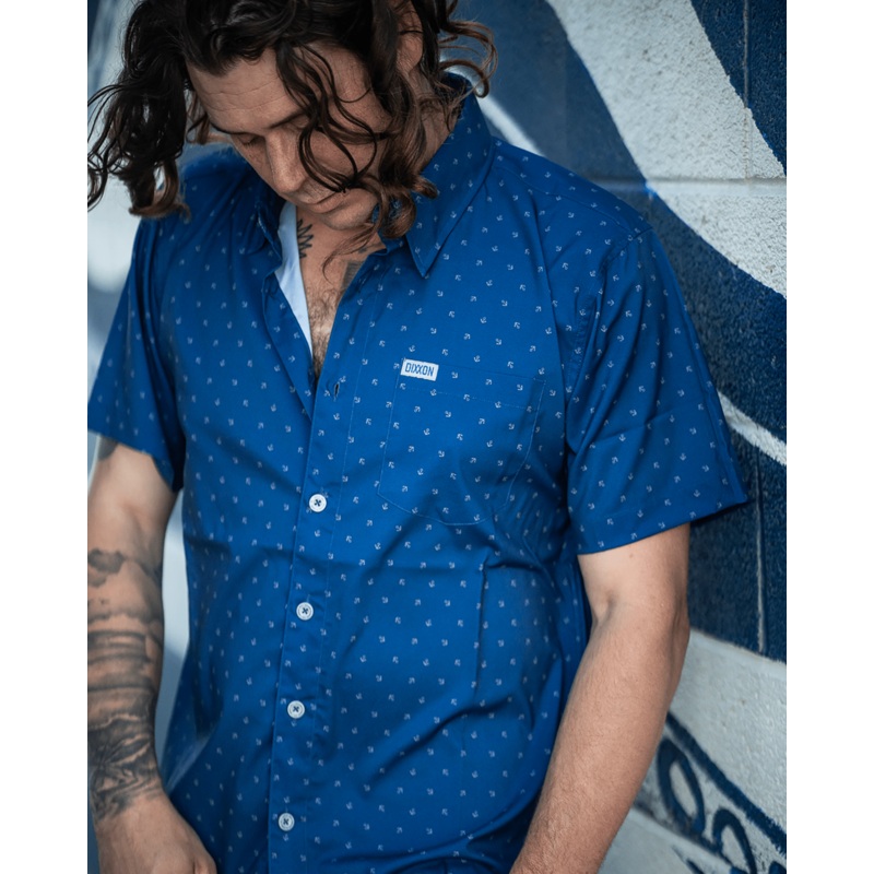 Avery Party Shirt – Blue & Gray
